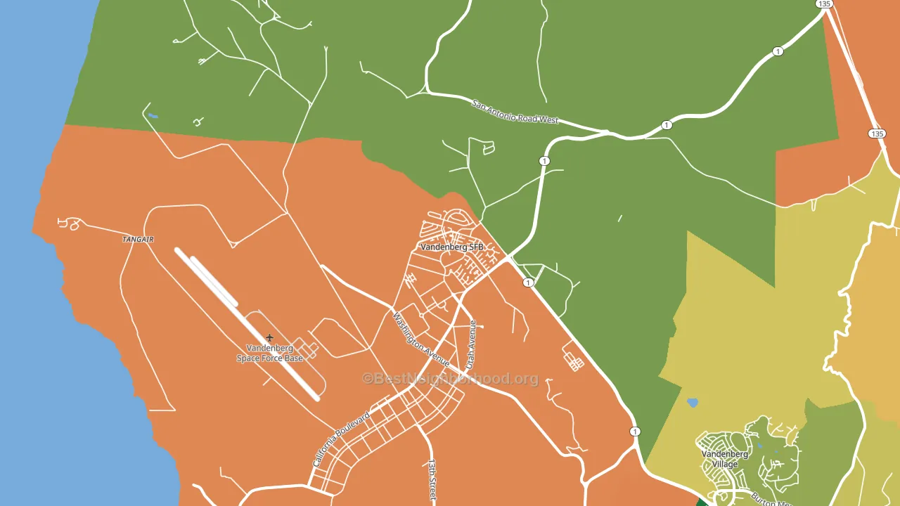 93437, CA block-group voter-turnout map