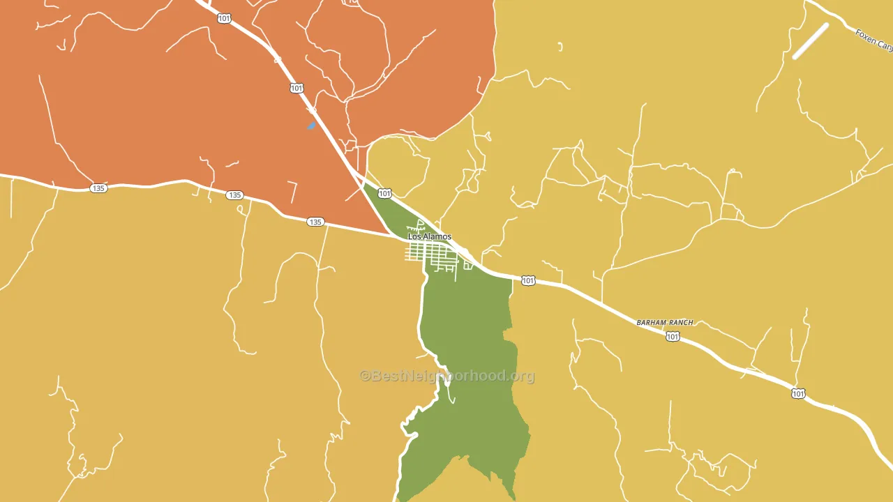 93440, CA block-group voter-turnout map