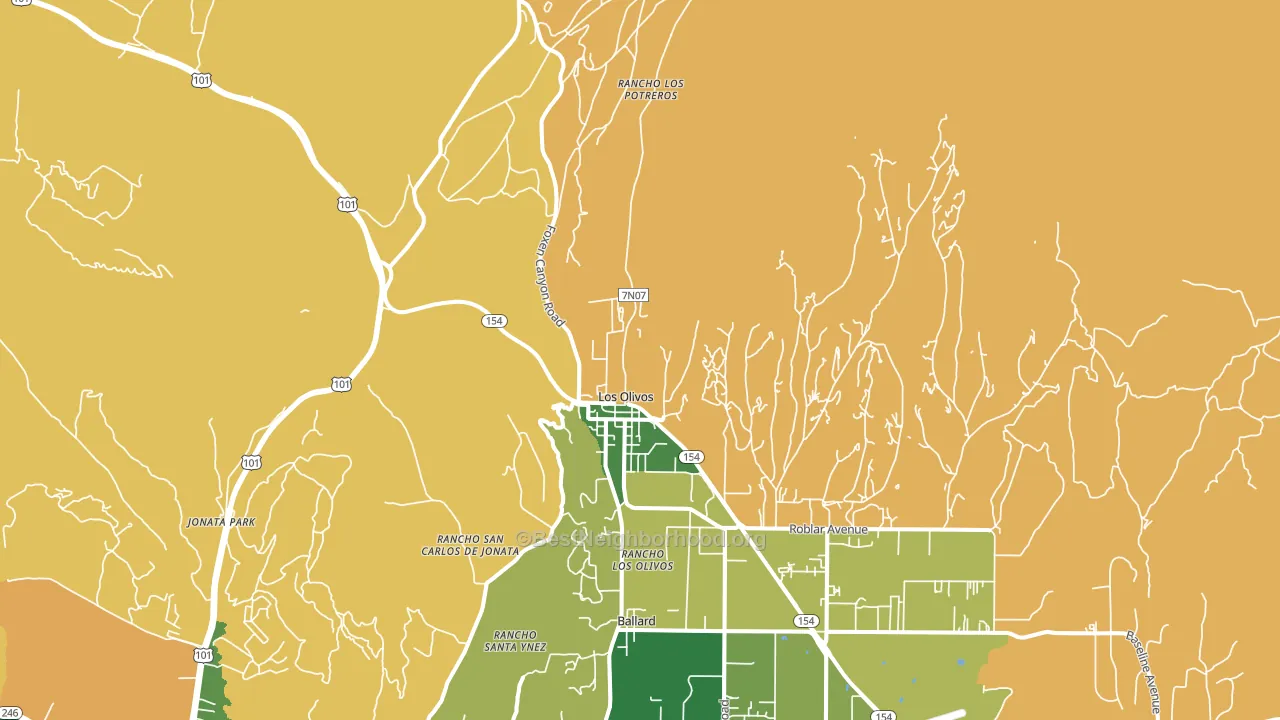 93441, CA block-group voter-turnout map