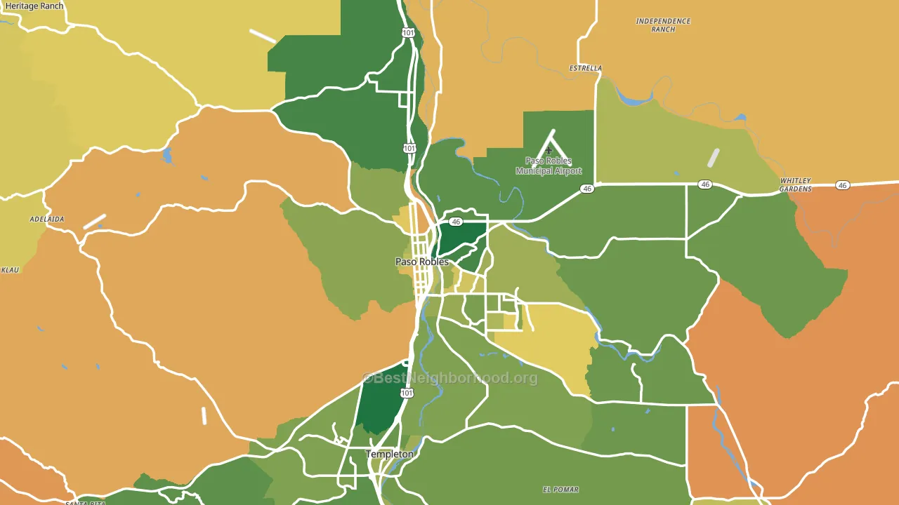 93446, CA block-group voter-turnout map