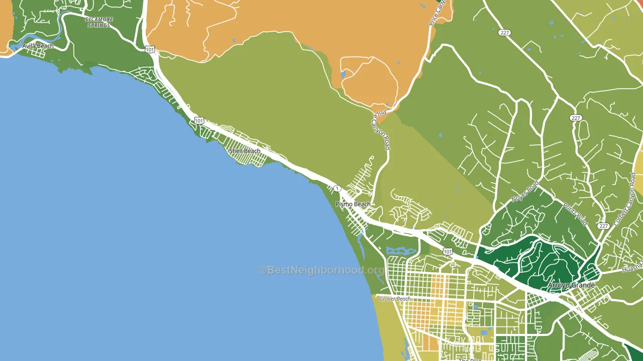 93449, CA block-group voter-turnout map