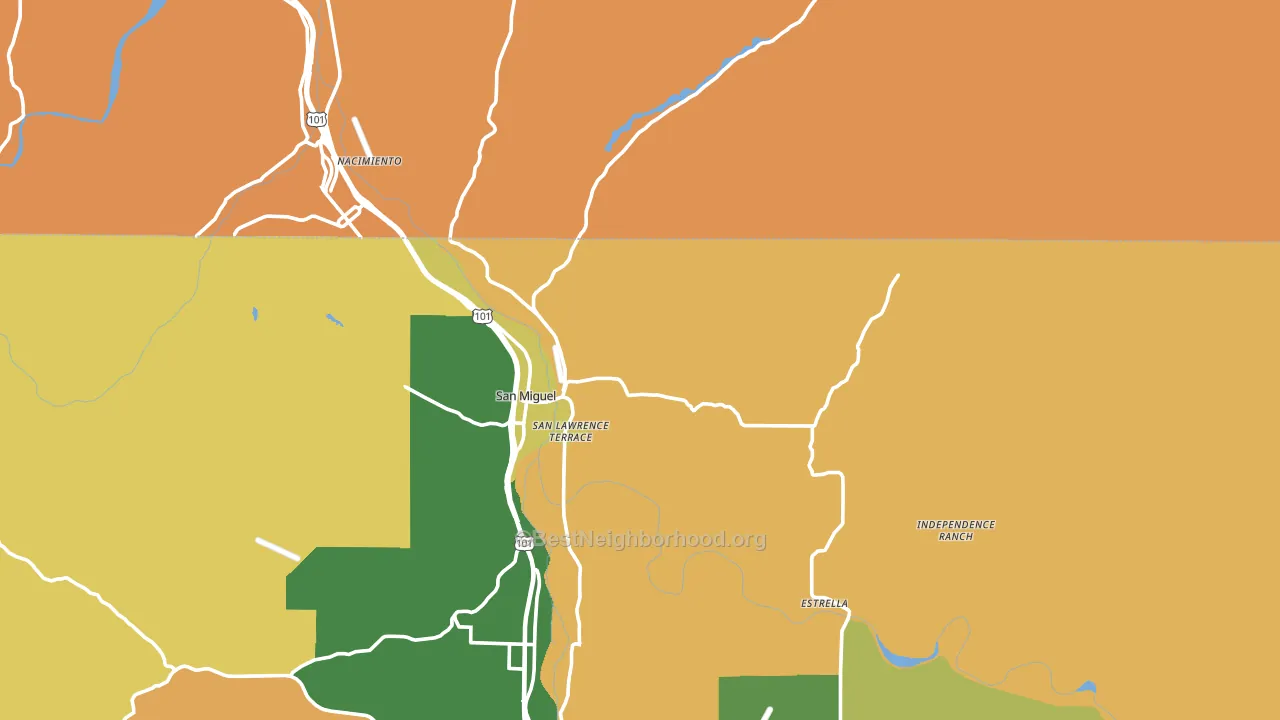 93451, CA block-group voter-turnout map