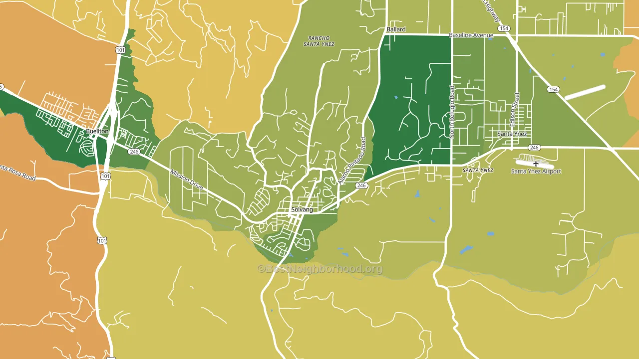 93463, CA block-group voter-turnout map