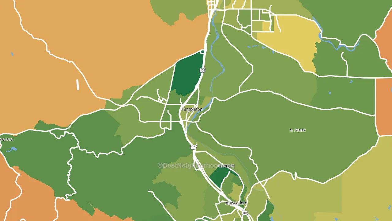 93465, CA block-group voter-turnout map