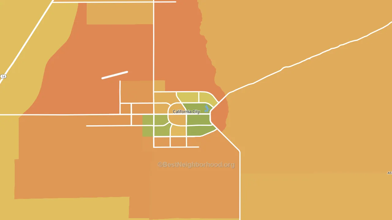 93505, CA block-group voter-turnout map