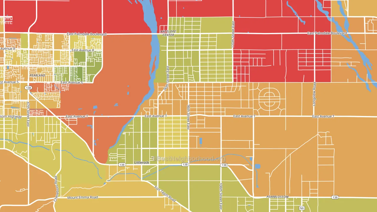 93543, CA block-group voter-turnout map