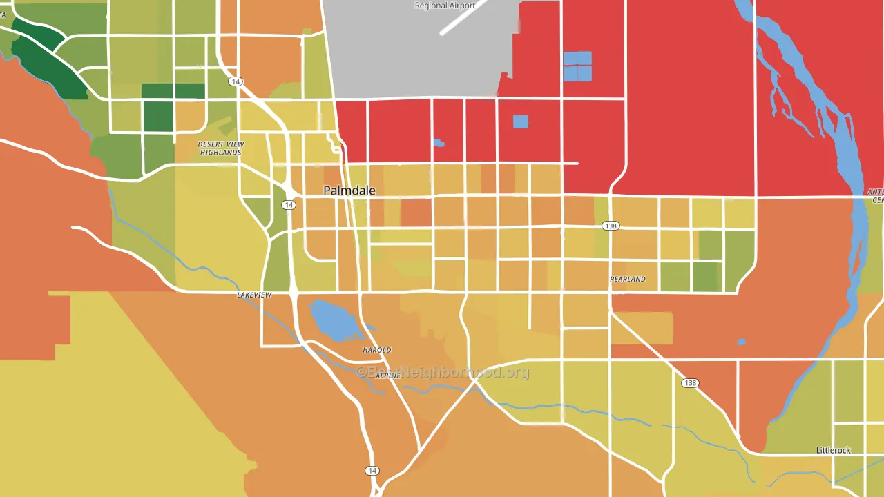 93550, CA block-group voter-turnout map