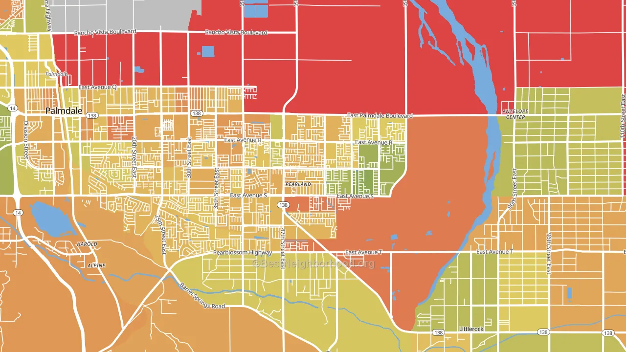 93552, CA block-group voter-turnout map