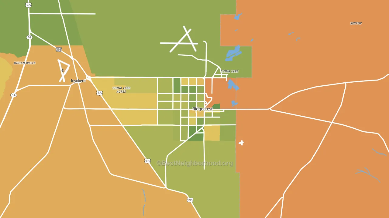 93555, CA block-group voter-turnout map