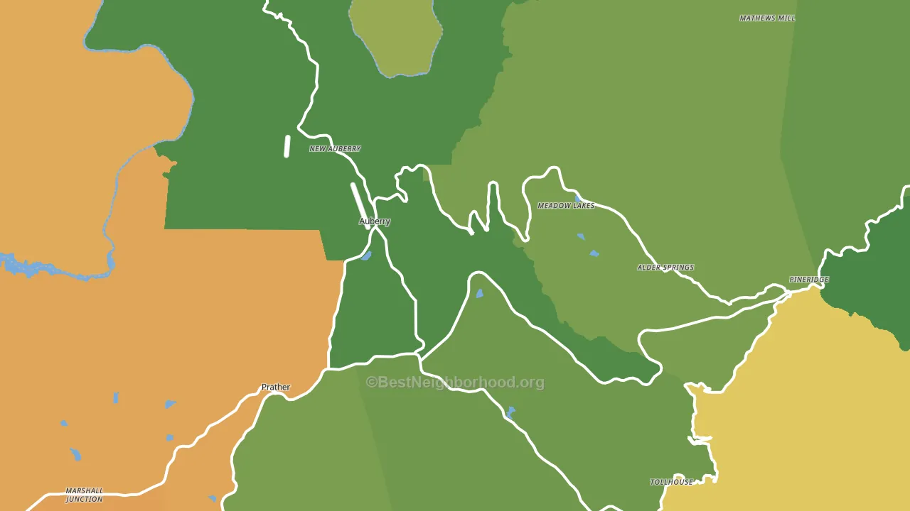 93602, CA block-group voter-turnout map