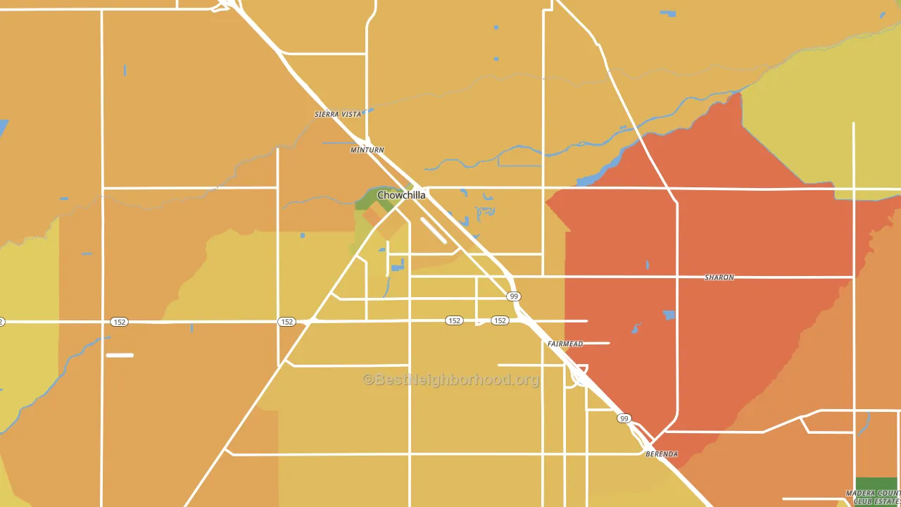 93610, CA block-group voter-turnout map