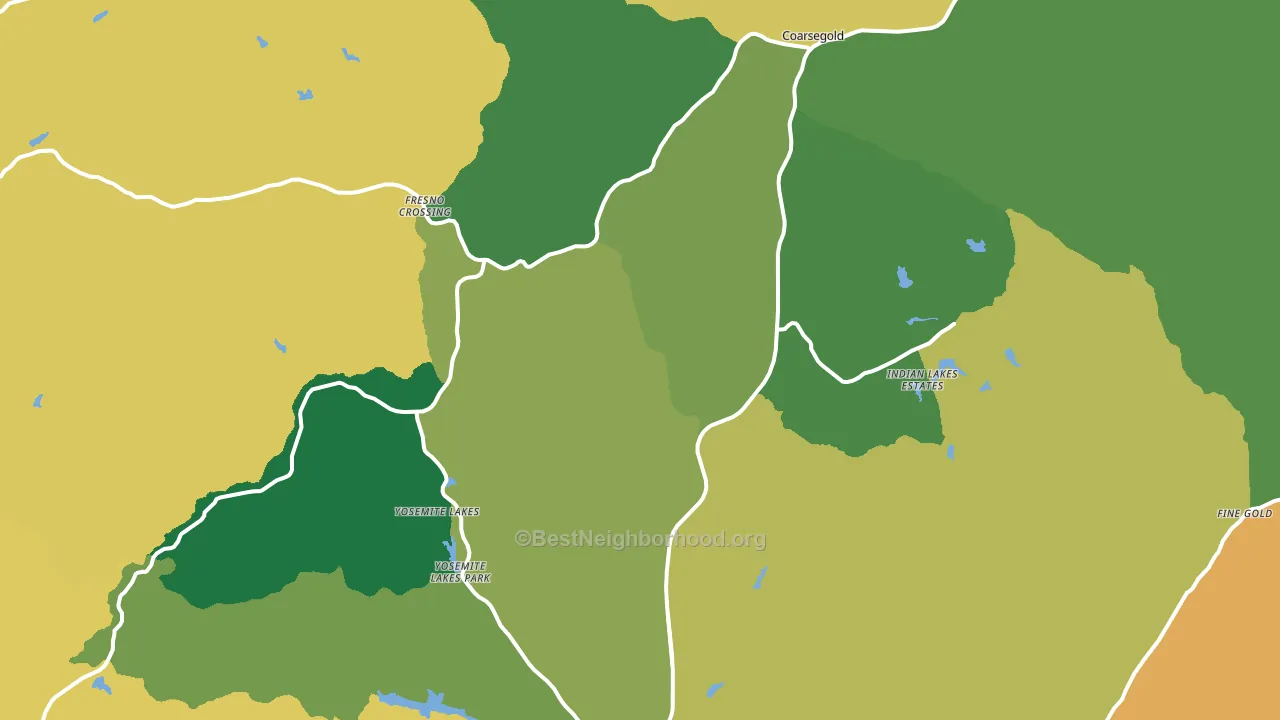 93614, CA block-group voter-turnout map