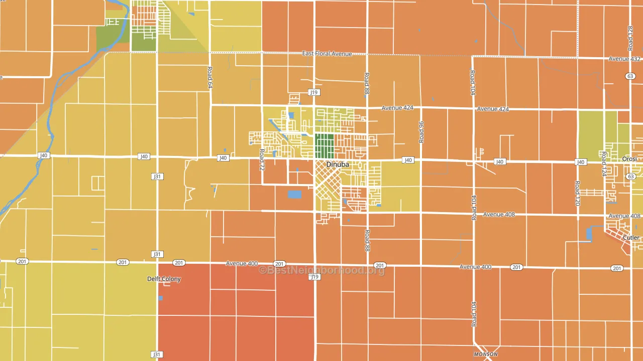 93618, CA block-group voter-turnout map