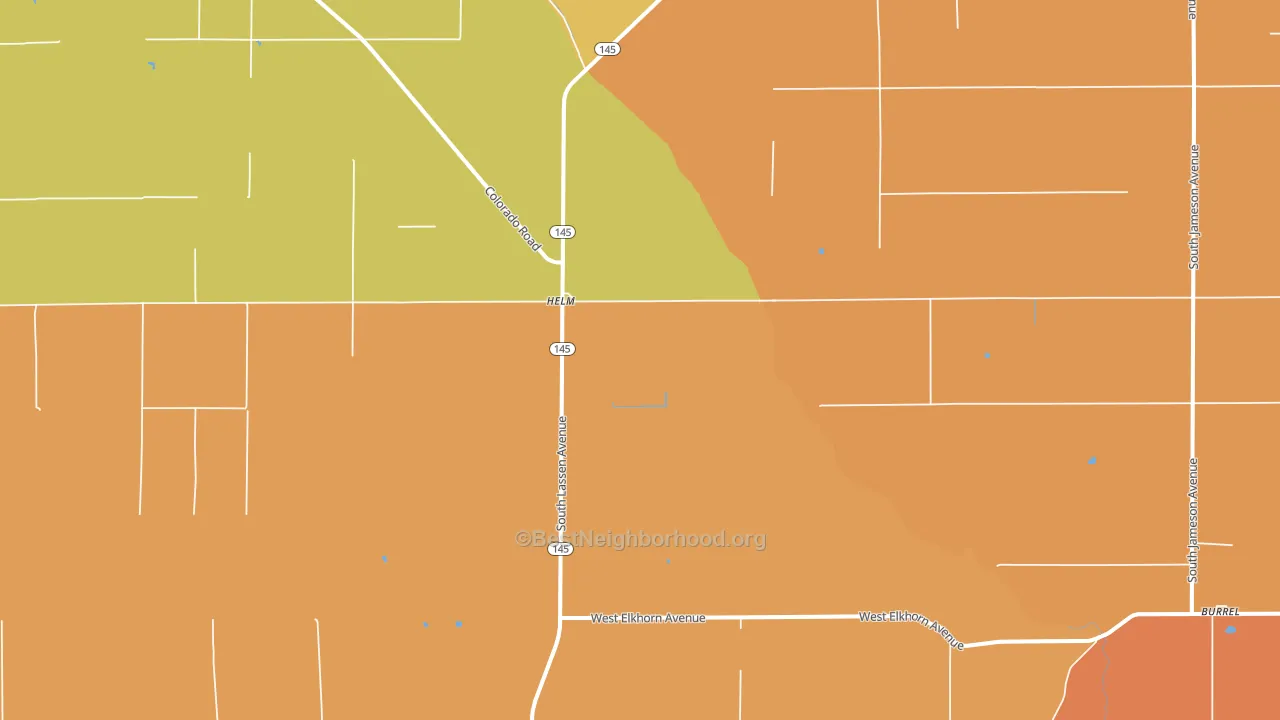93627, CA block-group voter-turnout map