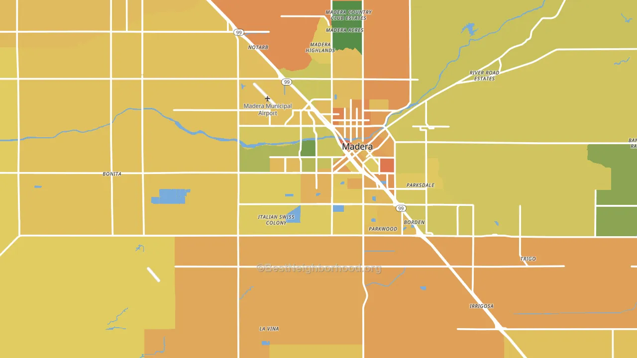 93637, CA block-group voter-turnout map