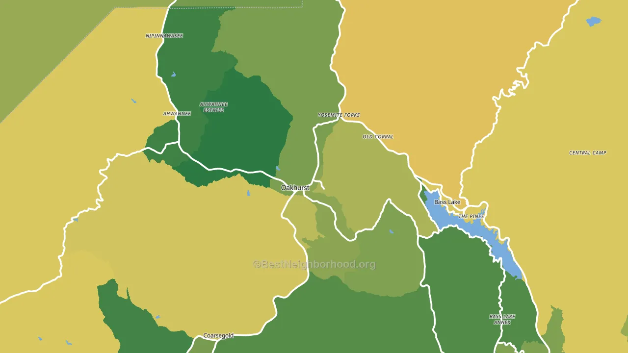 93644, CA block-group voter-turnout map
