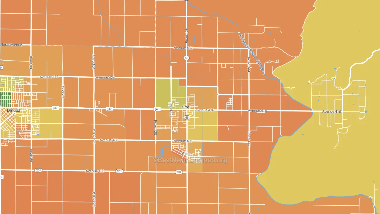 93647, CA block-group voter-turnout map