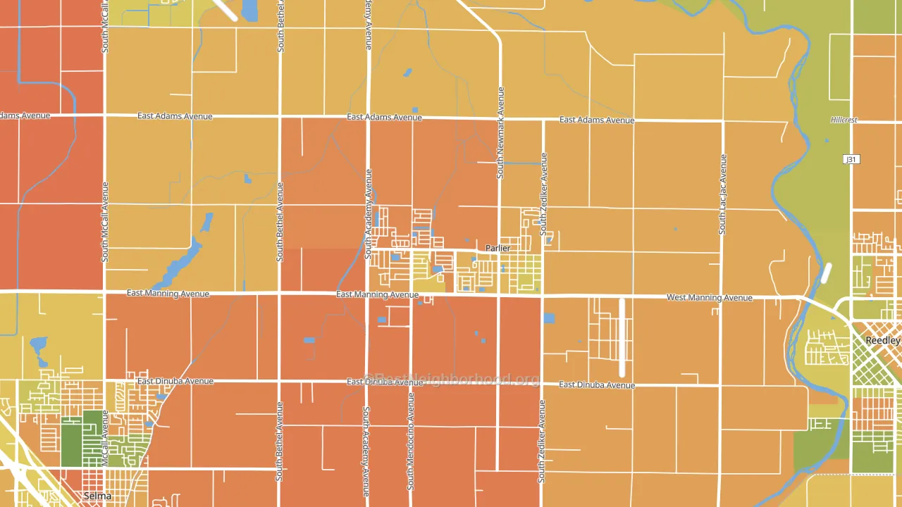 93648, CA block-group voter-turnout map
