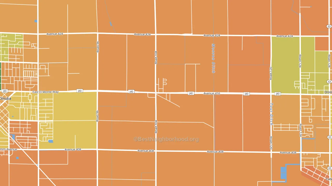 93666, CA block-group voter-turnout map