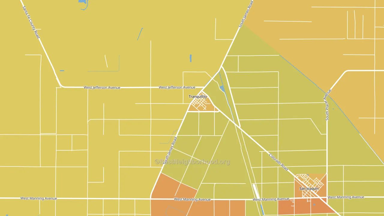 93668, CA block-group voter-turnout map