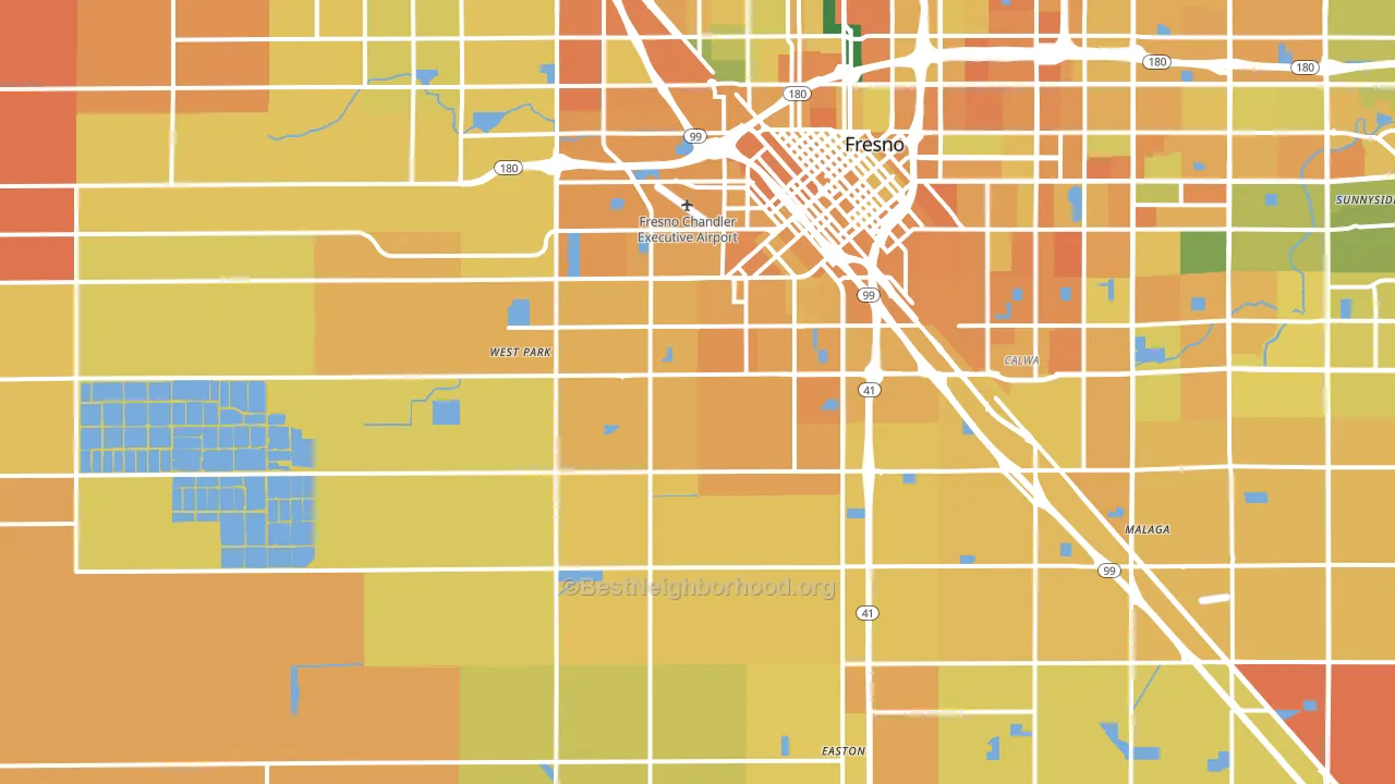 93706, CA block-group voter-turnout map