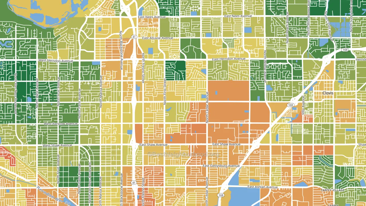93710, CA block-group voter-turnout map