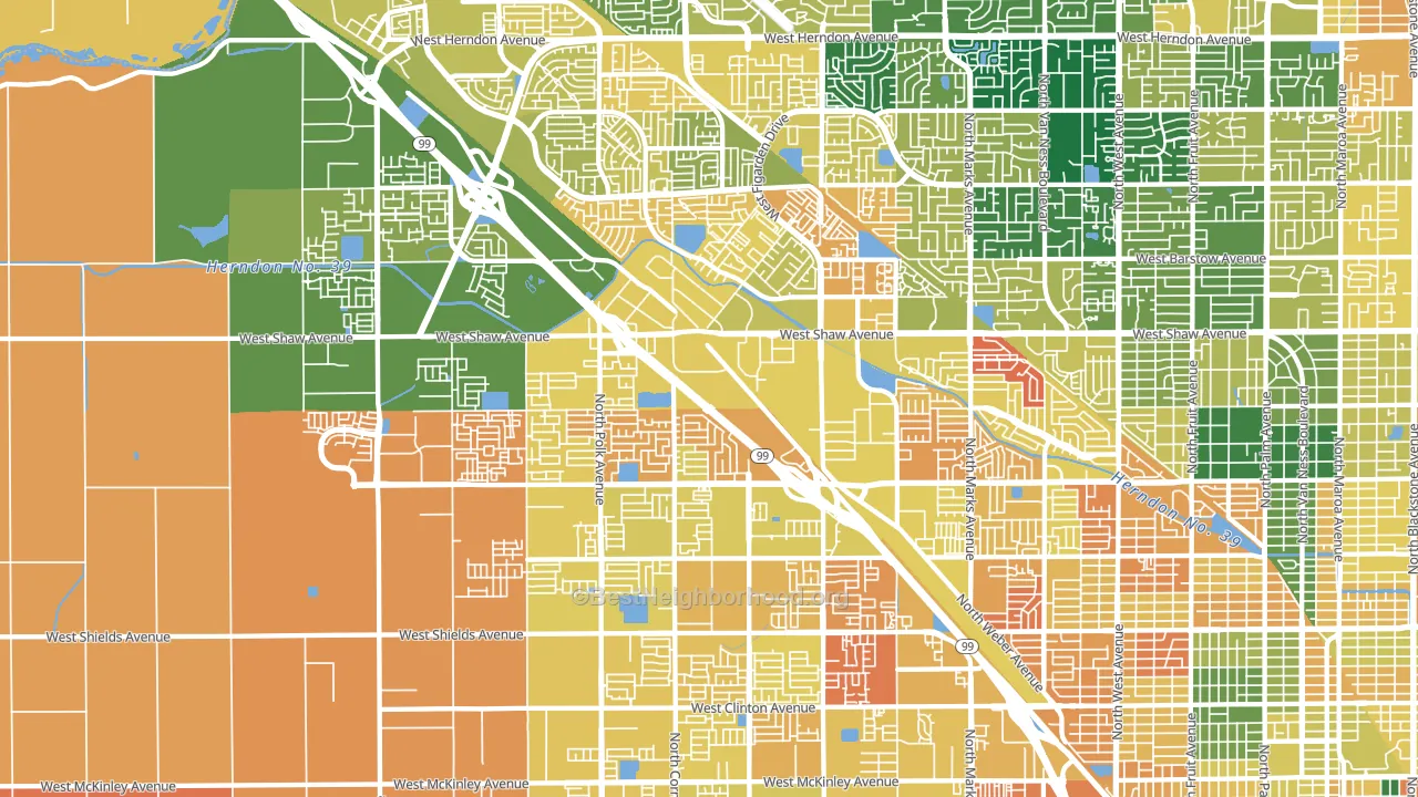 93722, CA block-group voter-turnout map