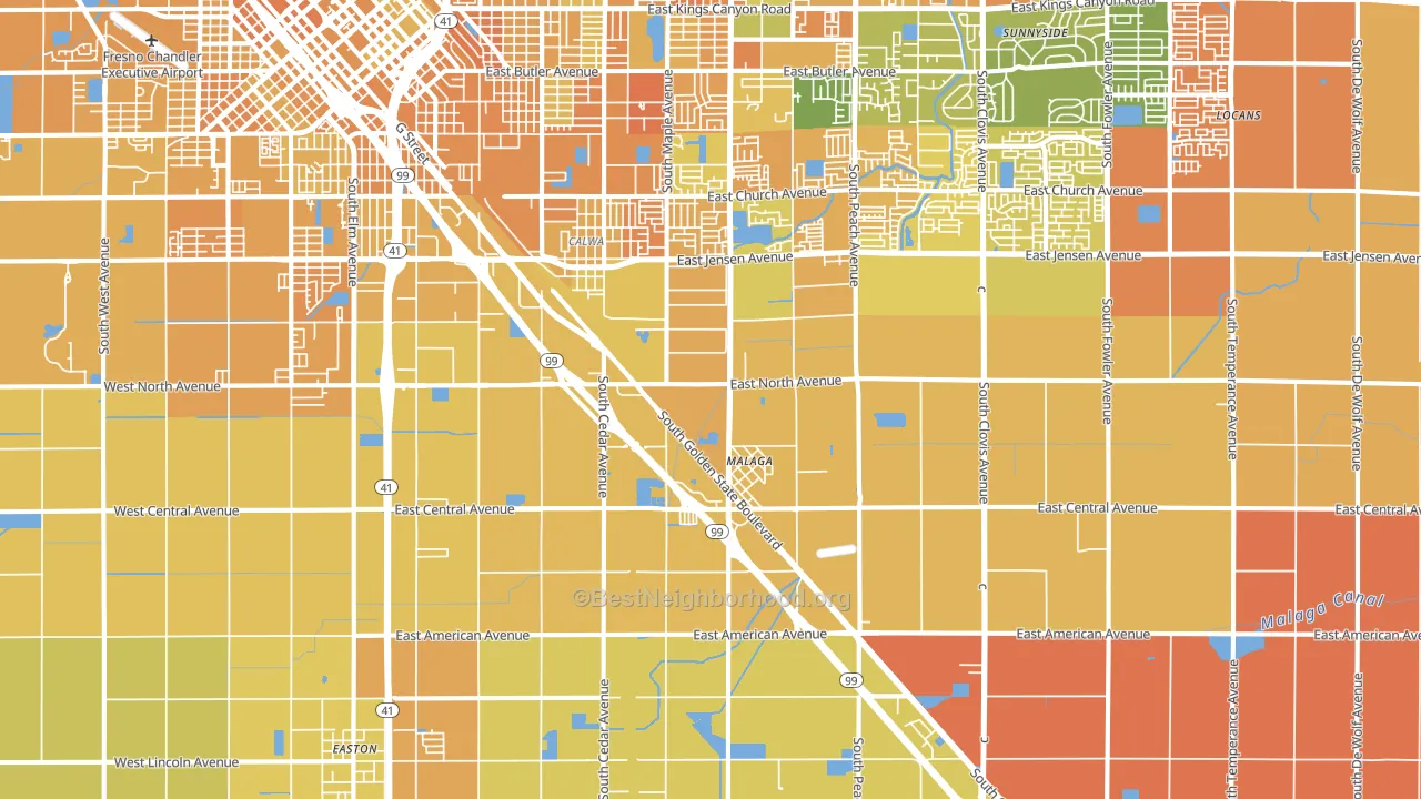 93725, CA block-group voter-turnout map