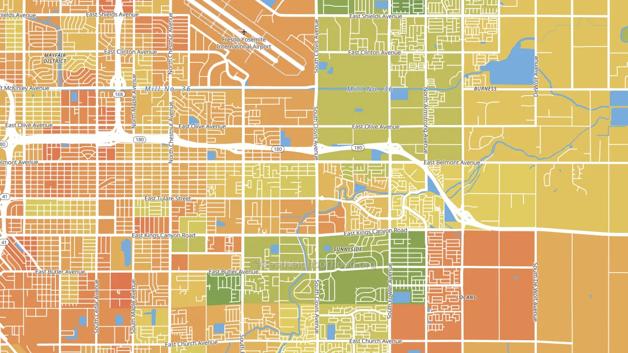 93727, CA block-group voter-turnout map