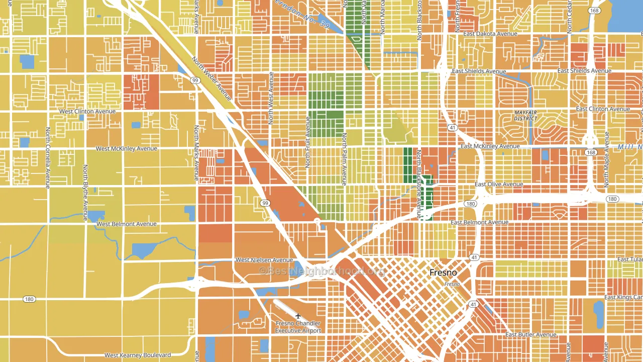 93728, CA block-group voter-turnout map