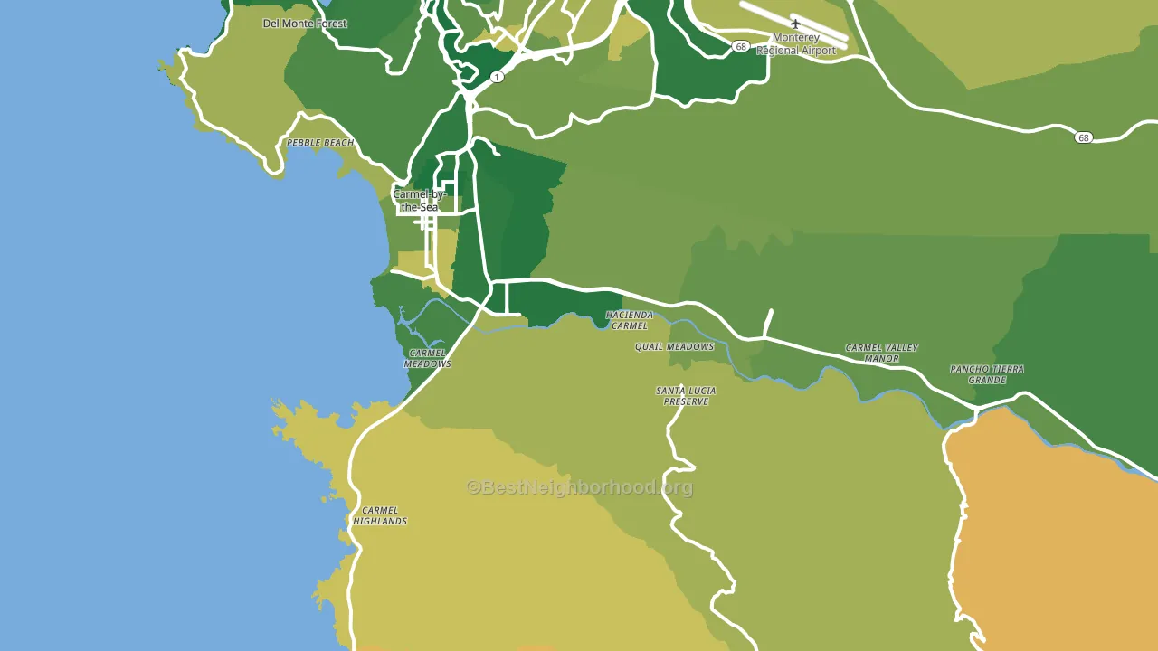 93923, CA block-group voter-turnout map