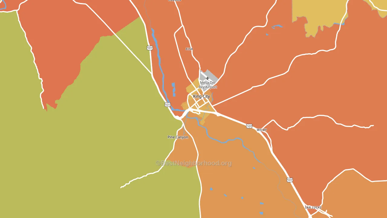 93930, CA block-group voter-turnout map