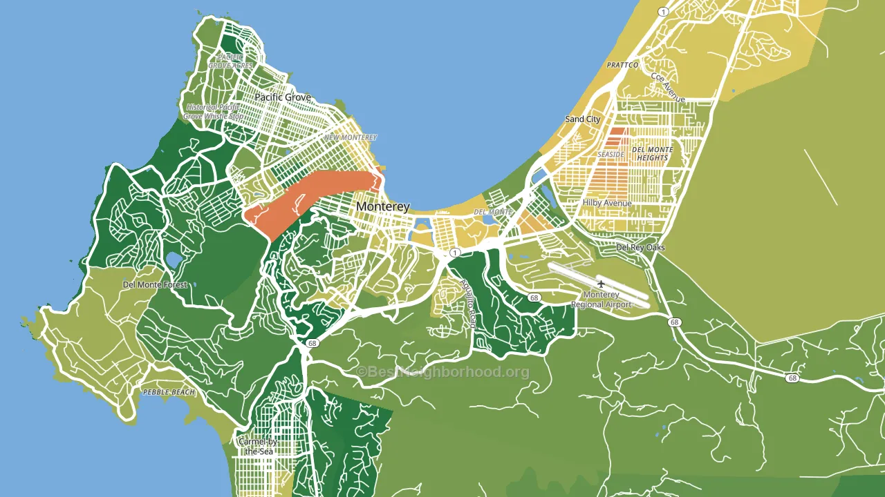 93940, CA block-group voter-turnout map