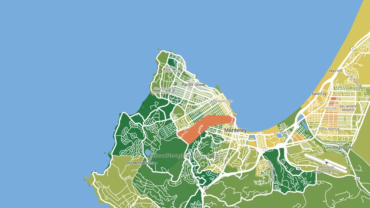 93950, CA block-group voter-turnout map