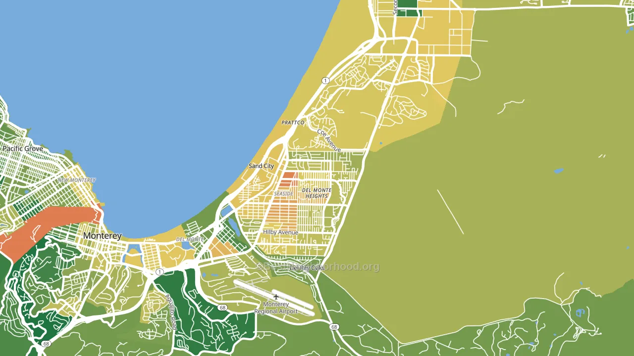 93955, CA block-group voter-turnout map