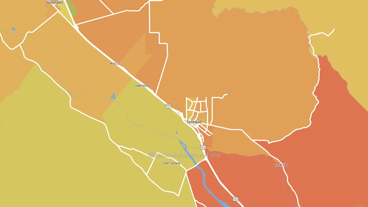 93960, CA block-group voter-turnout map