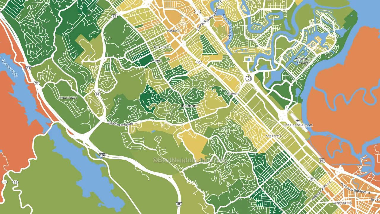 94002, CA block-group voter-turnout map