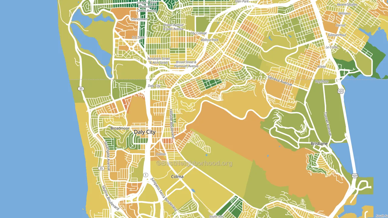94014, CA block-group voter-turnout map
