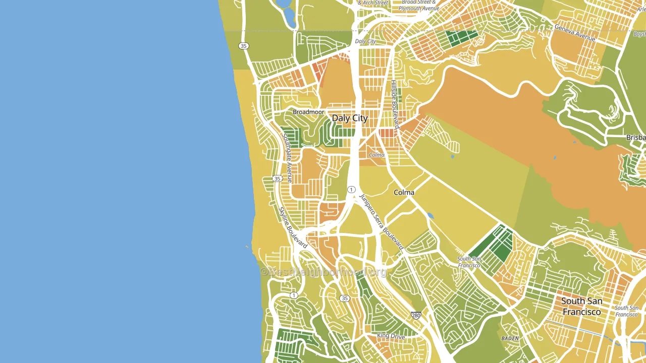 94015, CA block-group voter-turnout map