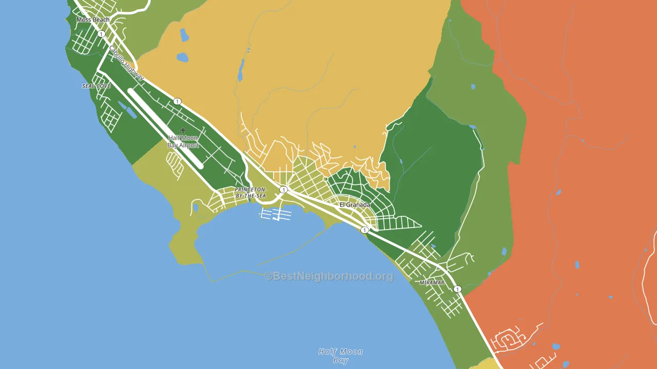 94018, CA block-group voter-turnout map
