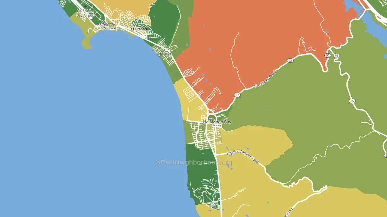 94019, CA block-group voter-turnout map