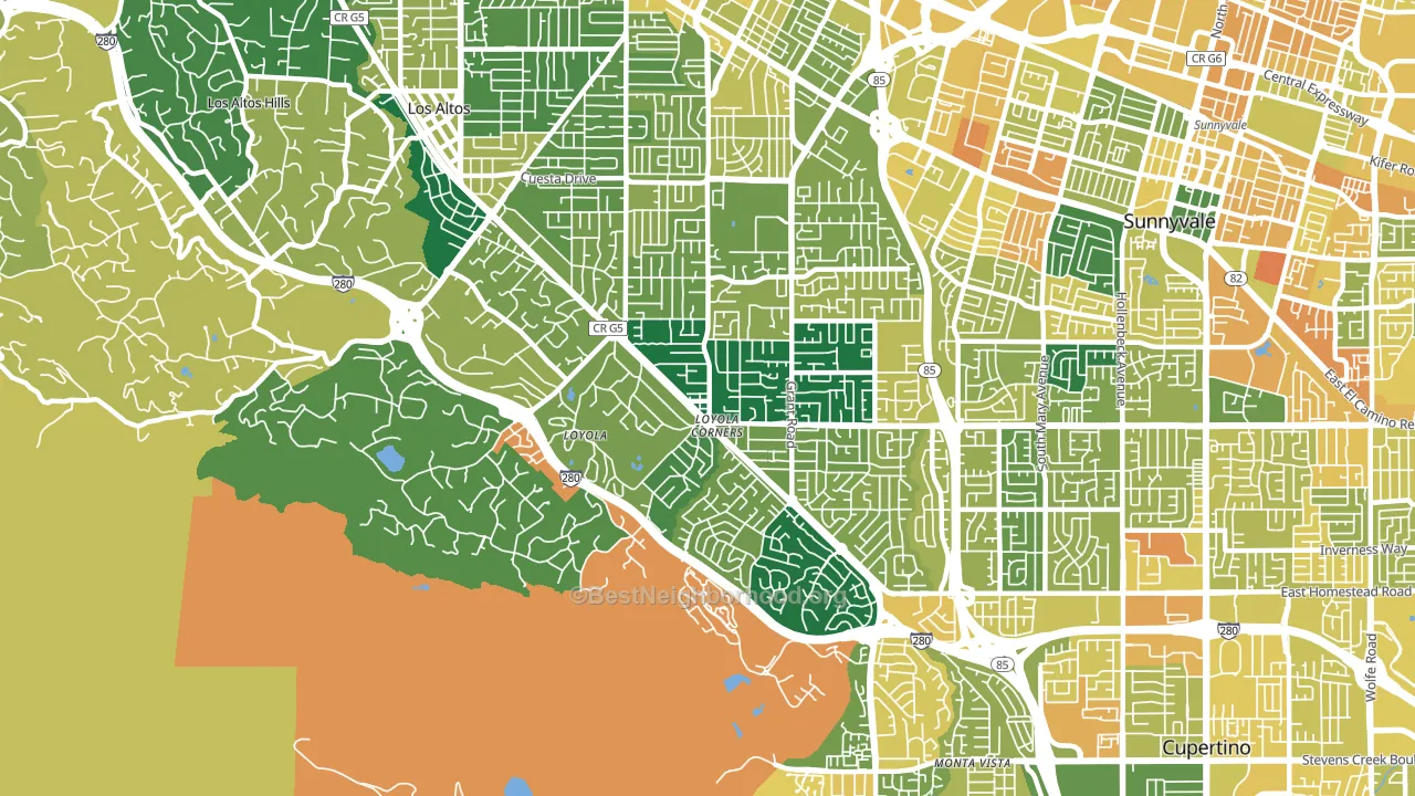 94024, CA block-group voter-turnout map