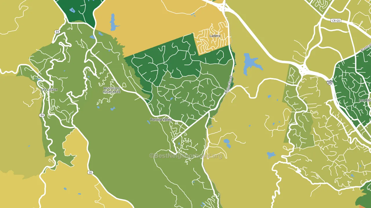 94028, CA block-group voter-turnout map