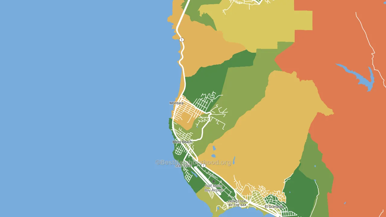 94037, CA block-group voter-turnout map