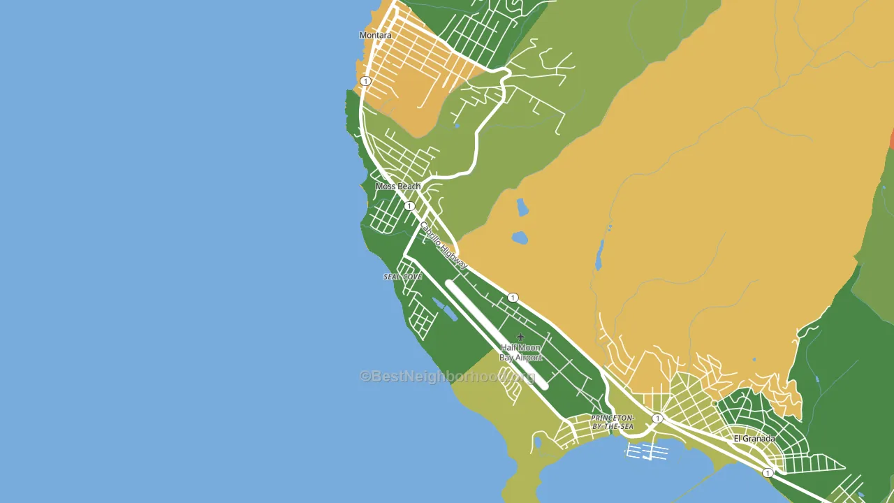 94038, CA block-group voter-turnout map