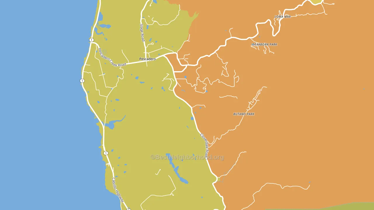 94060, CA block-group voter-turnout map