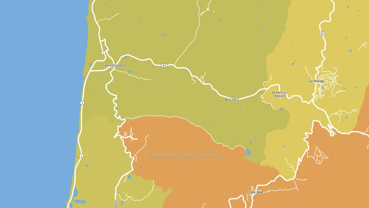 94074, CA block-group voter-turnout map