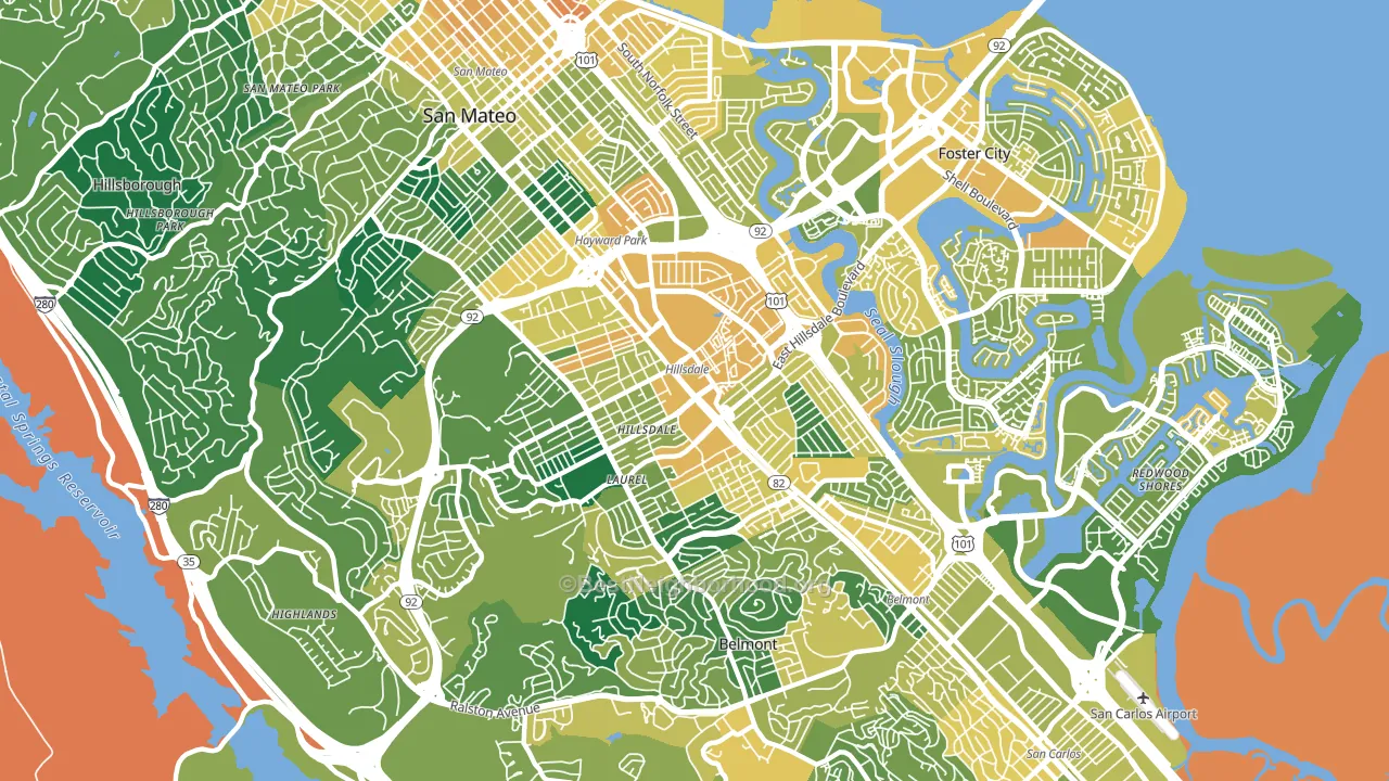 94403, CA block-group voter-turnout map