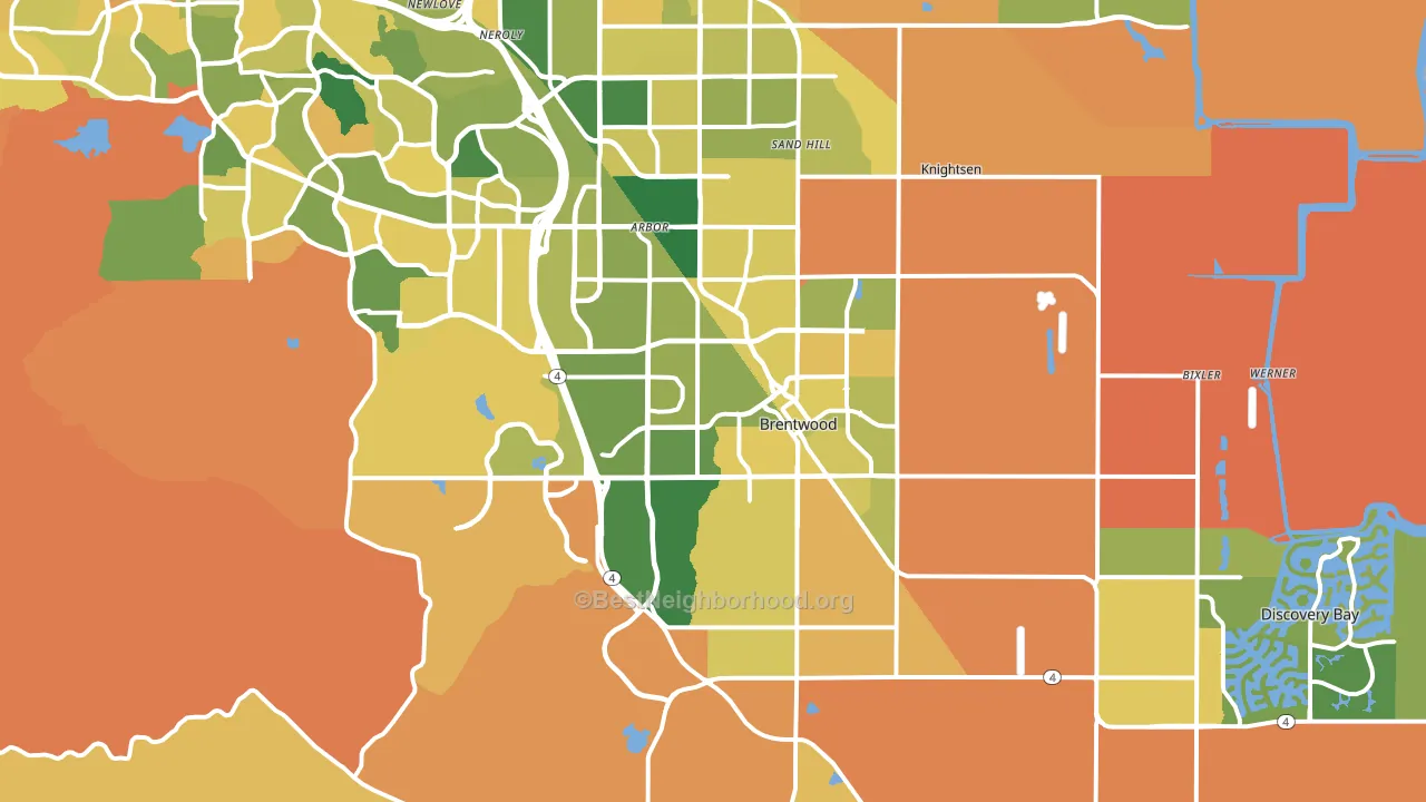 94513, CA block-group voter-turnout map