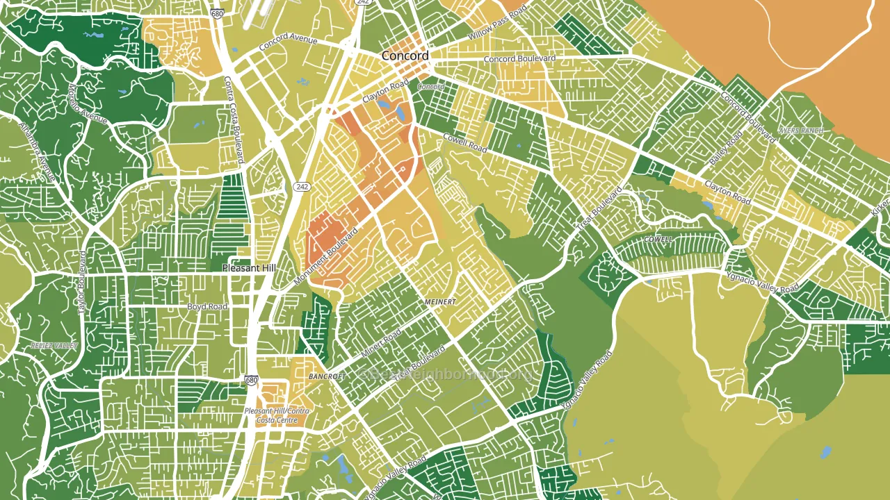 94518, CA block-group voter-turnout map